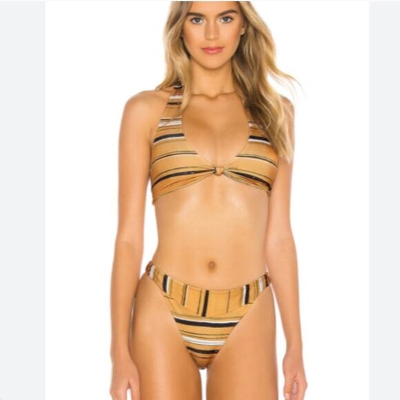 House of Harlow x Revolve Midas Stripe Nelly Bikini - Picture 1 of 9